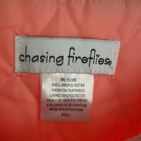Chasing fireflies girls jacket size 8 - Picture 2 of 8